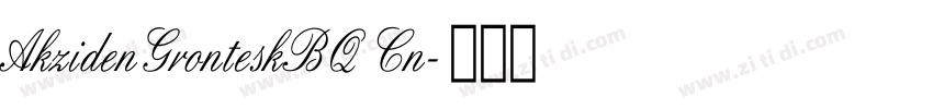 AkzidenGronteskBQ Cn字体转换